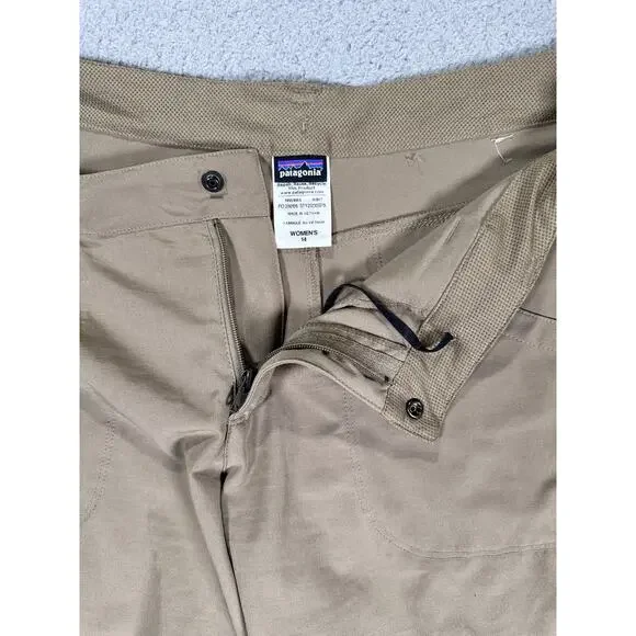 Patagonia Happy Hike Shorts 5" Womens 14 Ash Tan Outdoor Hiking 50+ UPF Gorpcore - Picture 7 of 7